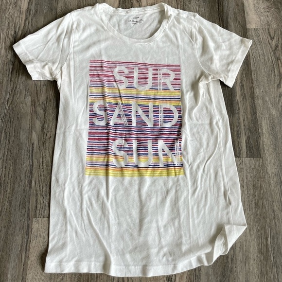 J. Crew Factory Women’s Tee, Sur, Sand, Sun, size small - Picture 1 of 4